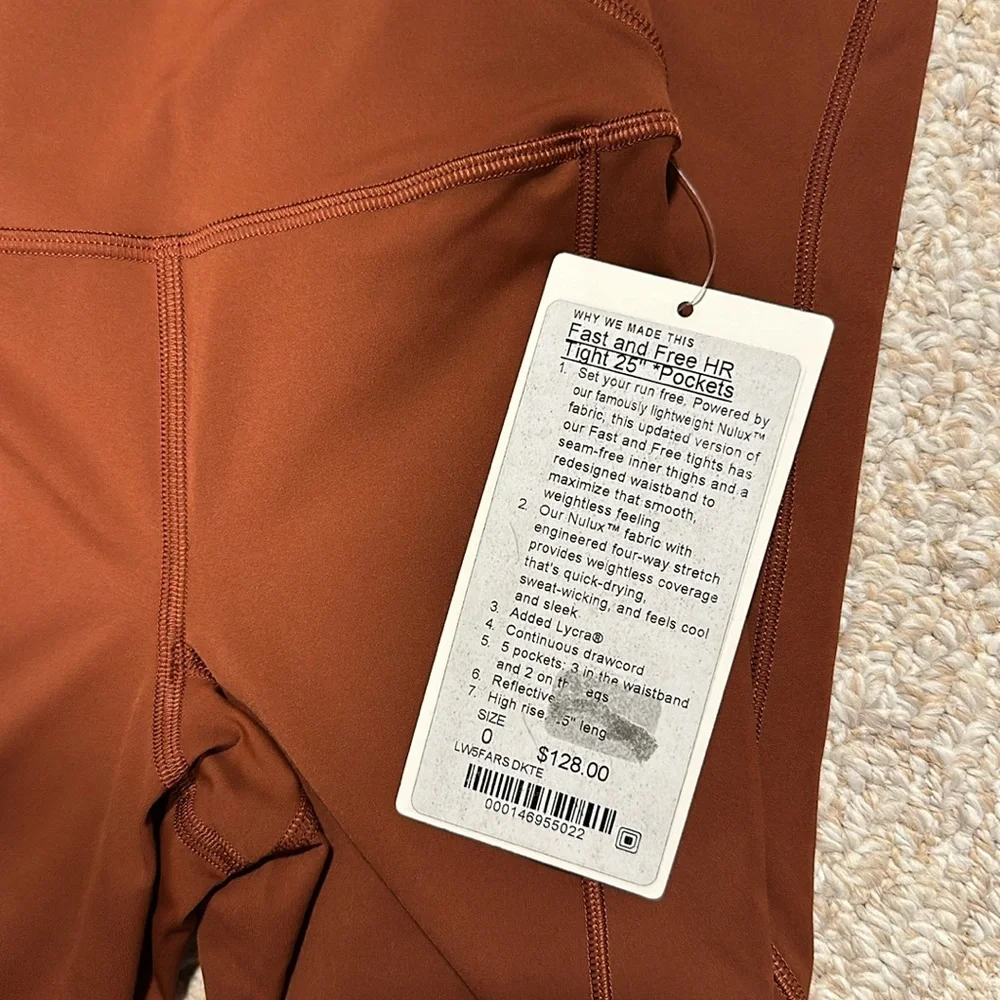 NWT Lululemon Fast and Free High-Rise Tight 25” Pockets *Updated - Picture 3 of 14